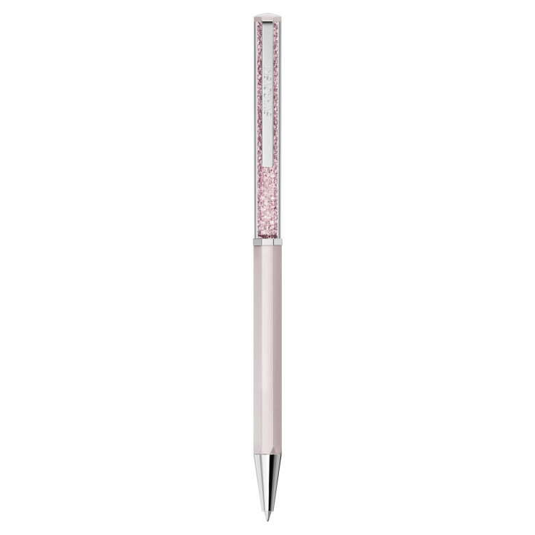 Crystalline ballpoint pen Pink lacquered, Chrome plated